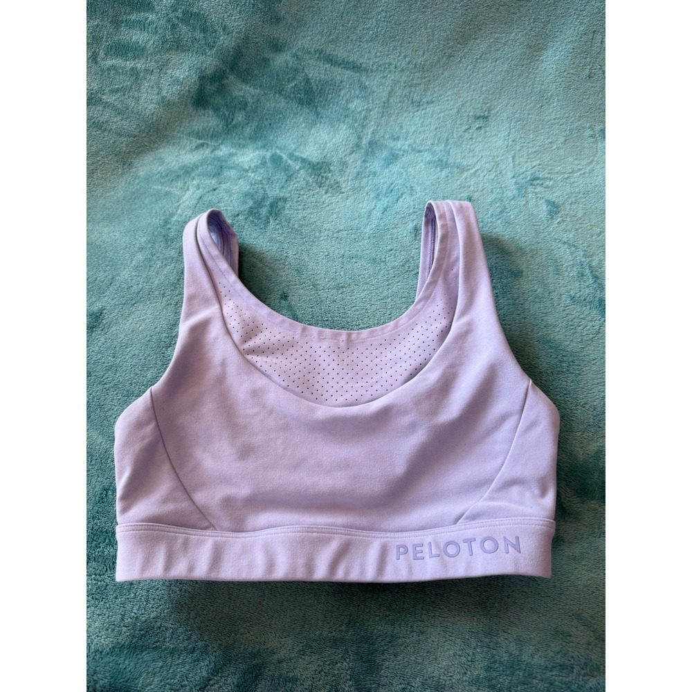 Peloton Womens XS Lilac Purple‎ Perforated Mesh Sports Bra Athletic Top RN153110